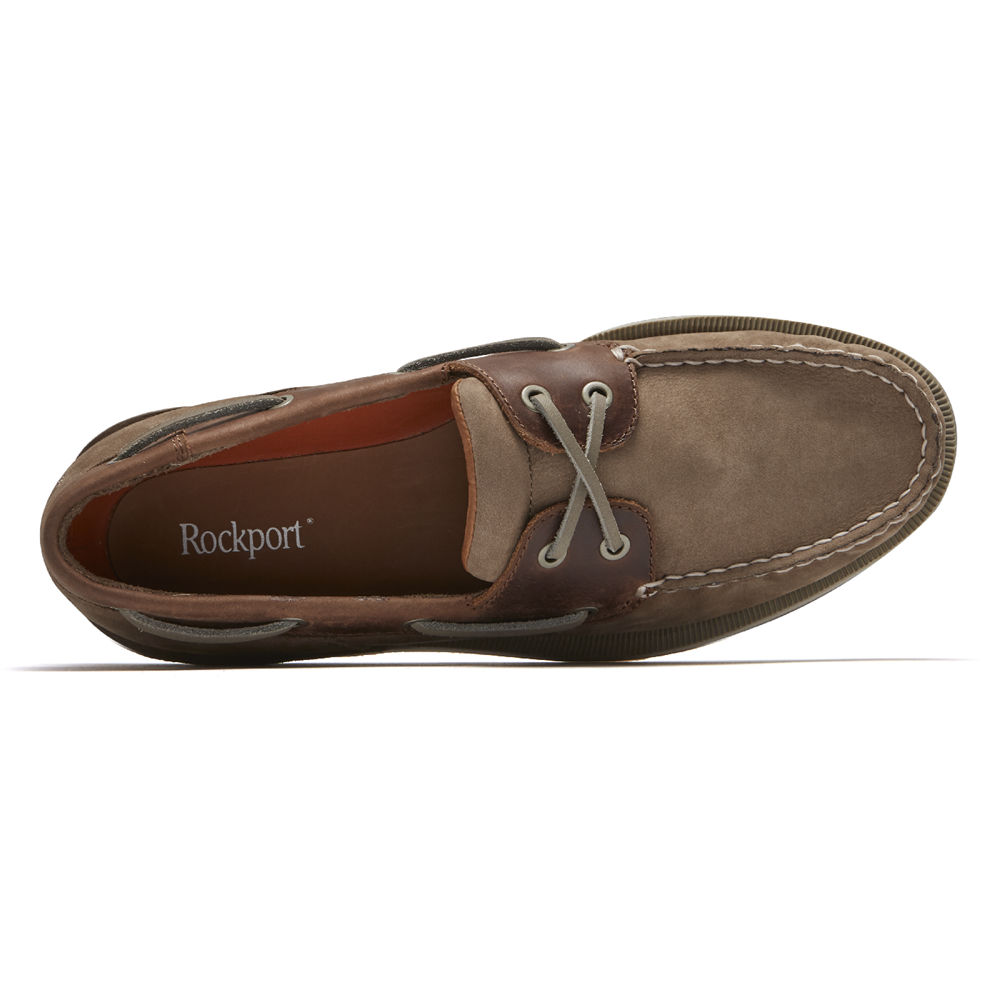 Rockport Boat Shoes For Mens Grey - Perth - PZ4857209